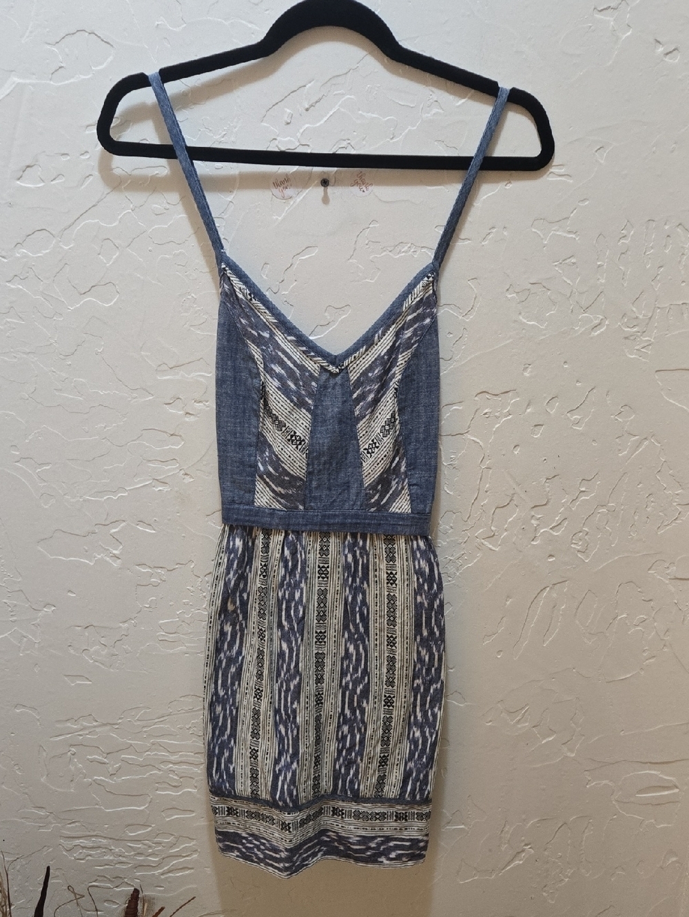 Staring at Stars Blue and White Embellished Camisole Dress
